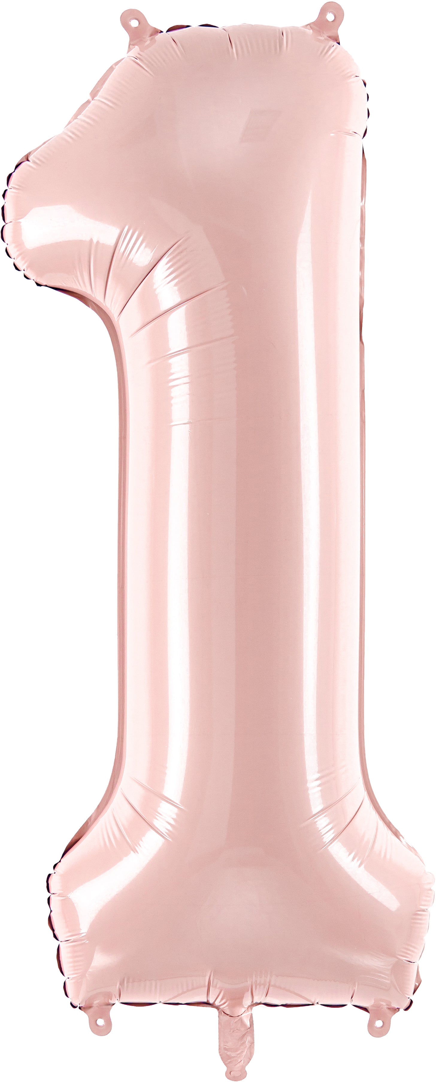 Partydeco Folienballon Zahl 1 – Rosa – 72 cm – Folie
