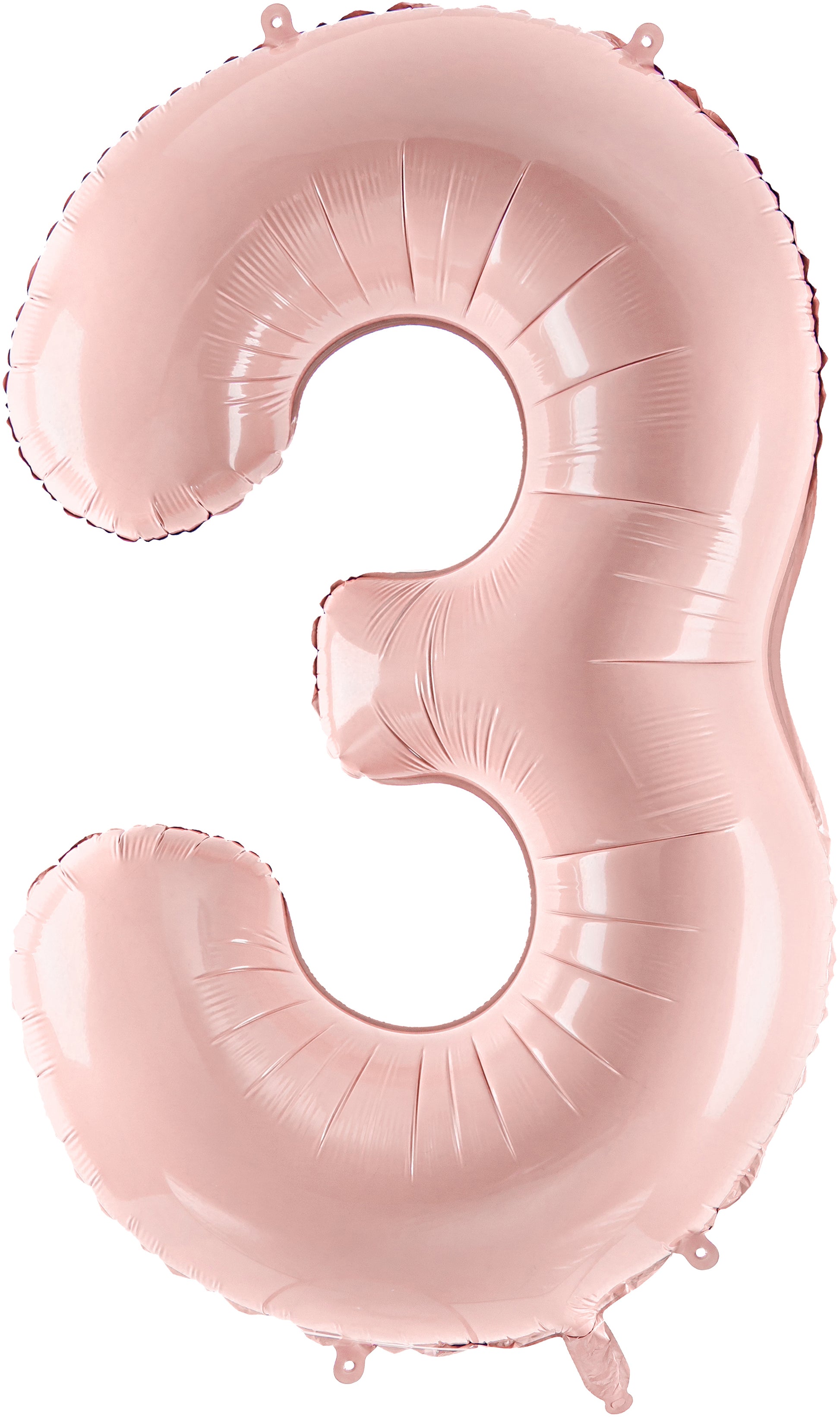 Partydeco Folienballon Zahl 3 – Rosa – 72 cm – Folie