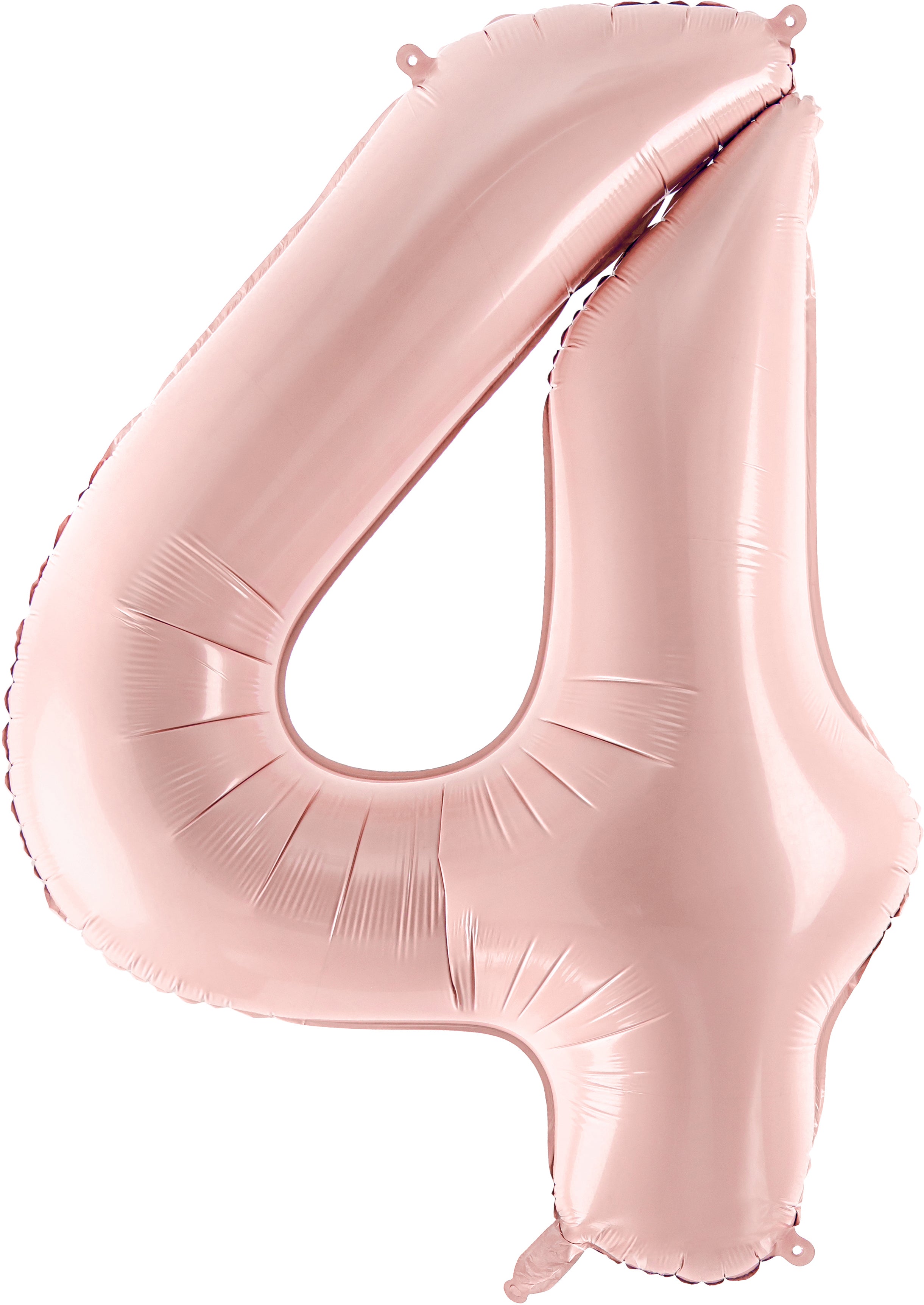 Partydeco Folienballon Zahl 4 – Rosa – 72 cm – Folie