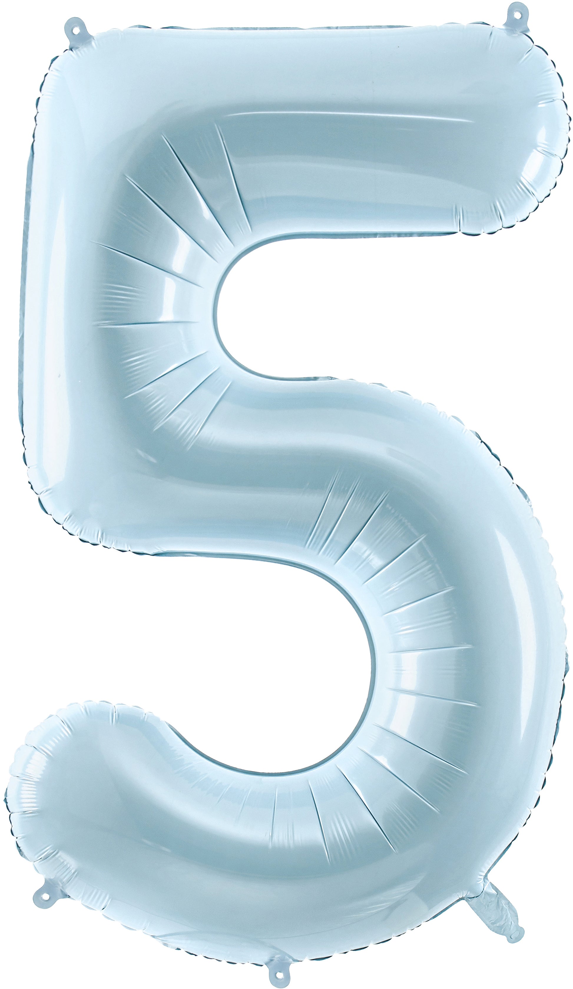 Partydeco Folienballon Zahl 5 – Hellblau – 72 cm – Folie