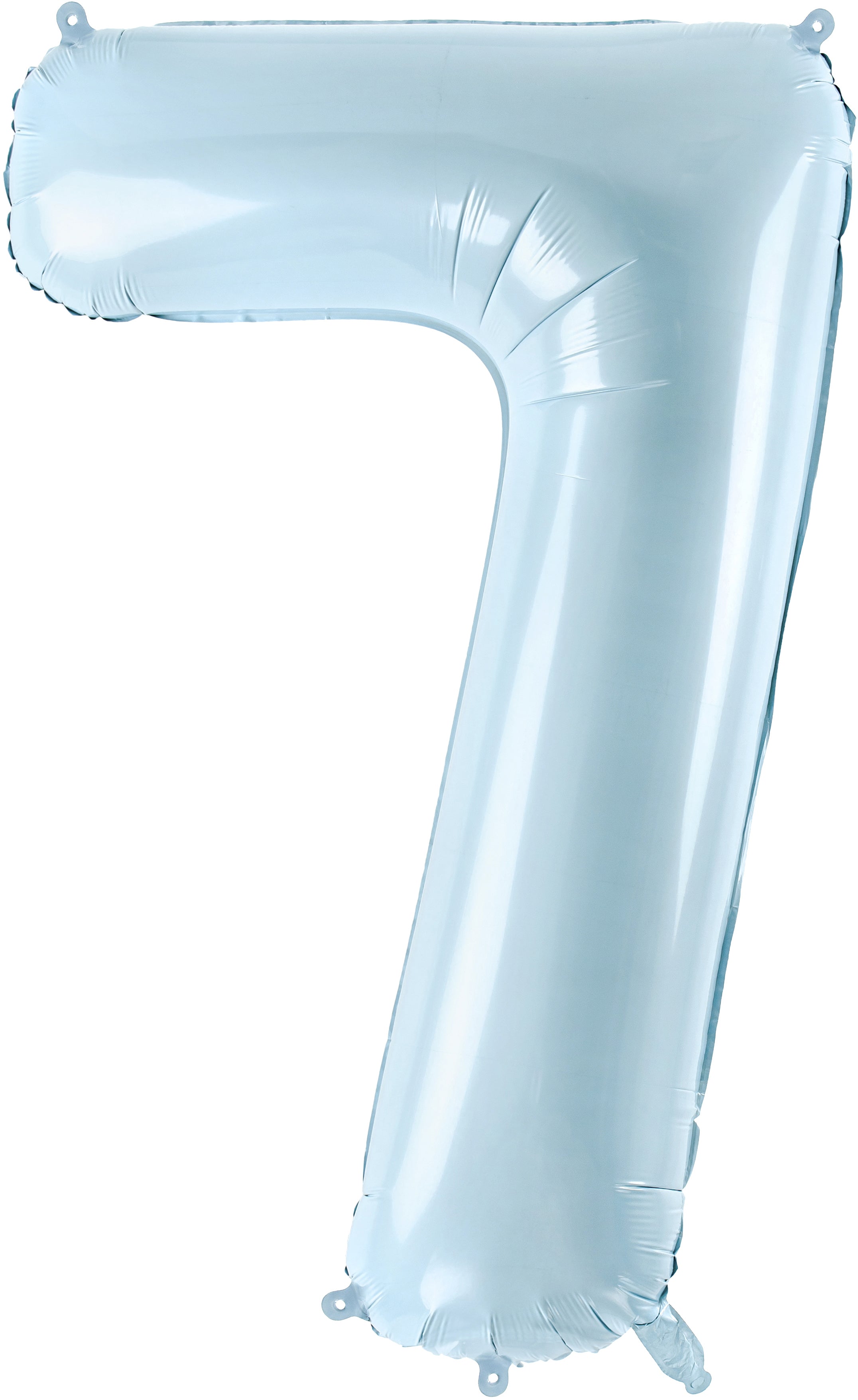 Partydeco Folienballon Zahl 7 – Hellblau – 72 cm – Folie