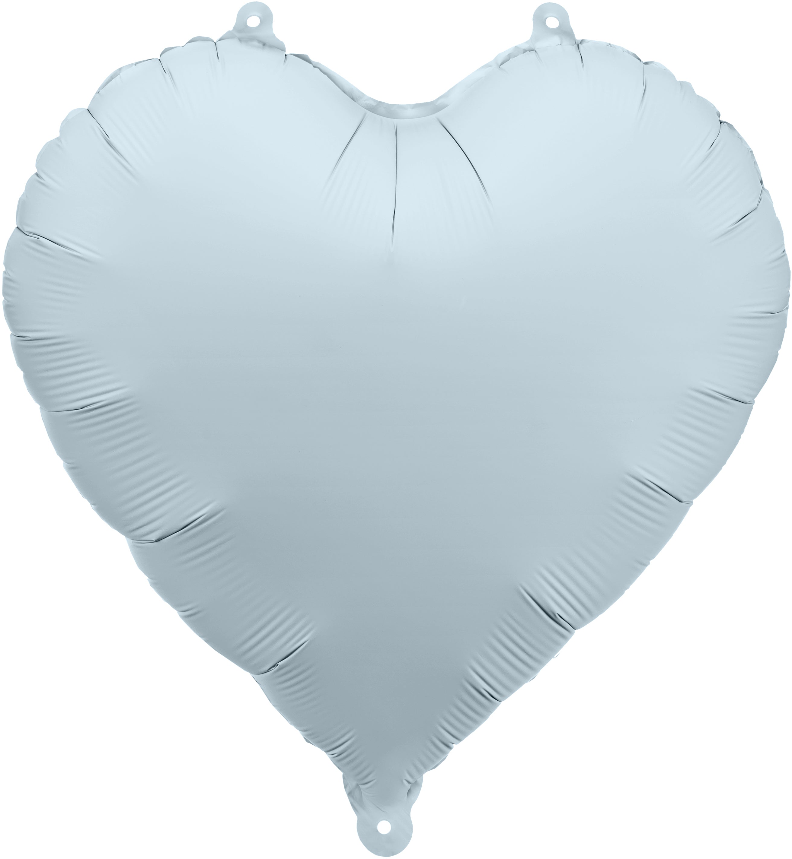 Partydeco Folienballon Herz – Hellblau – 35 cm – Folie – inkl. Strohhalm
