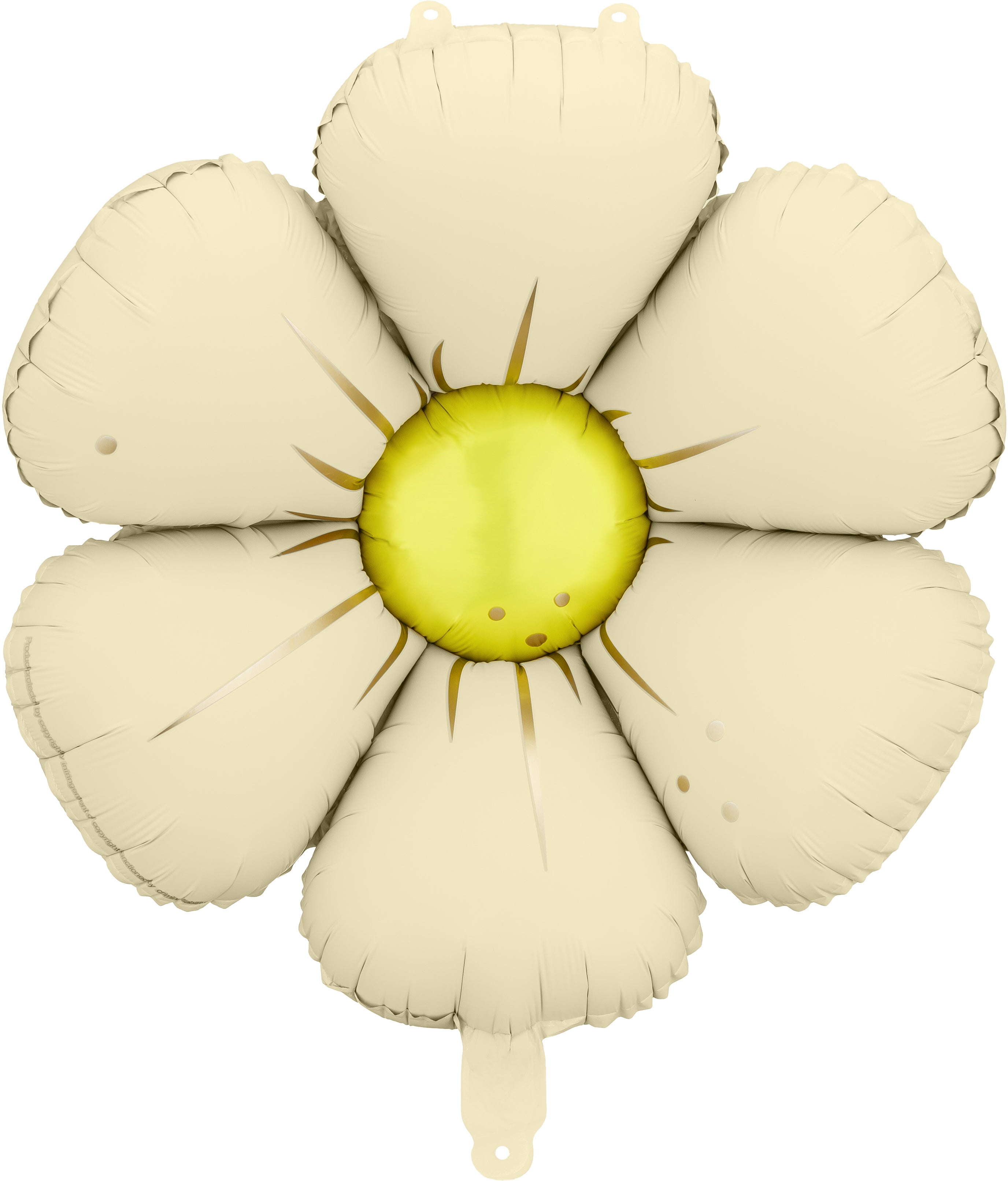 Partydeco Folienballon Gänseblümchen – Crème – 45 cm – Folie – 4 Stk