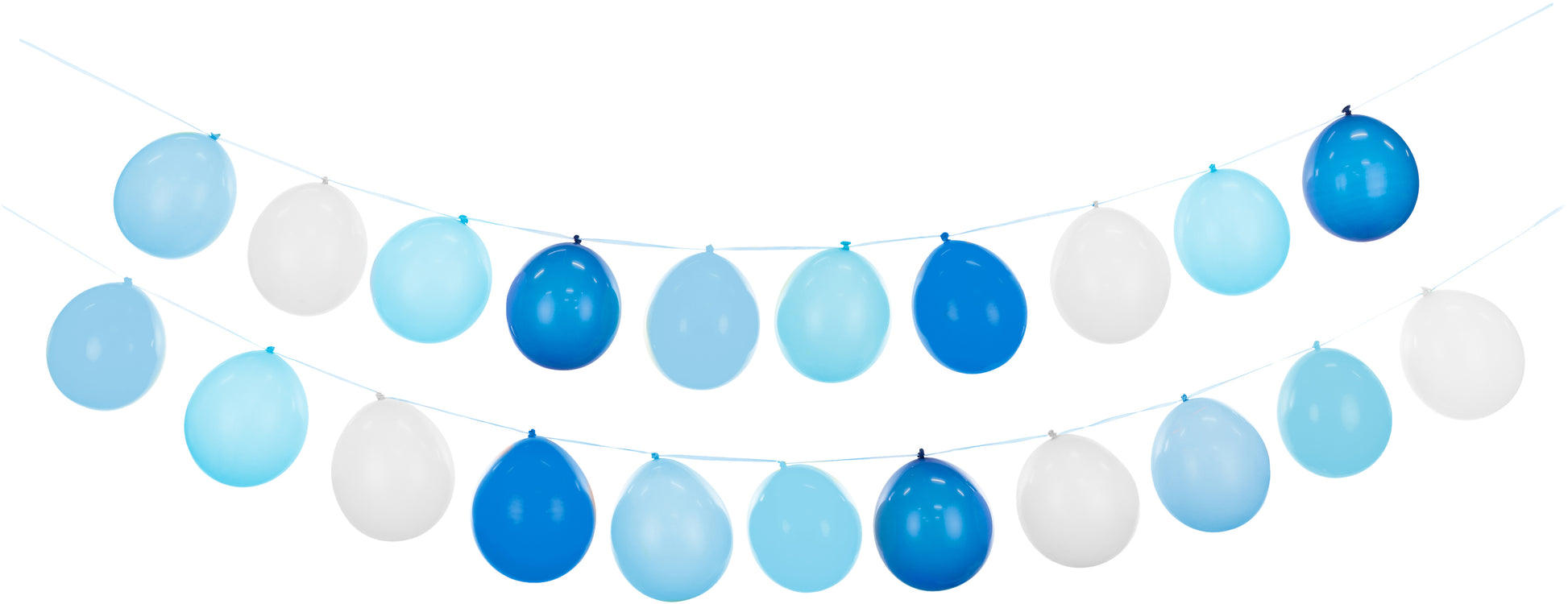 Partydeco Ballongirlanden – Blau – 25 m – 3in1