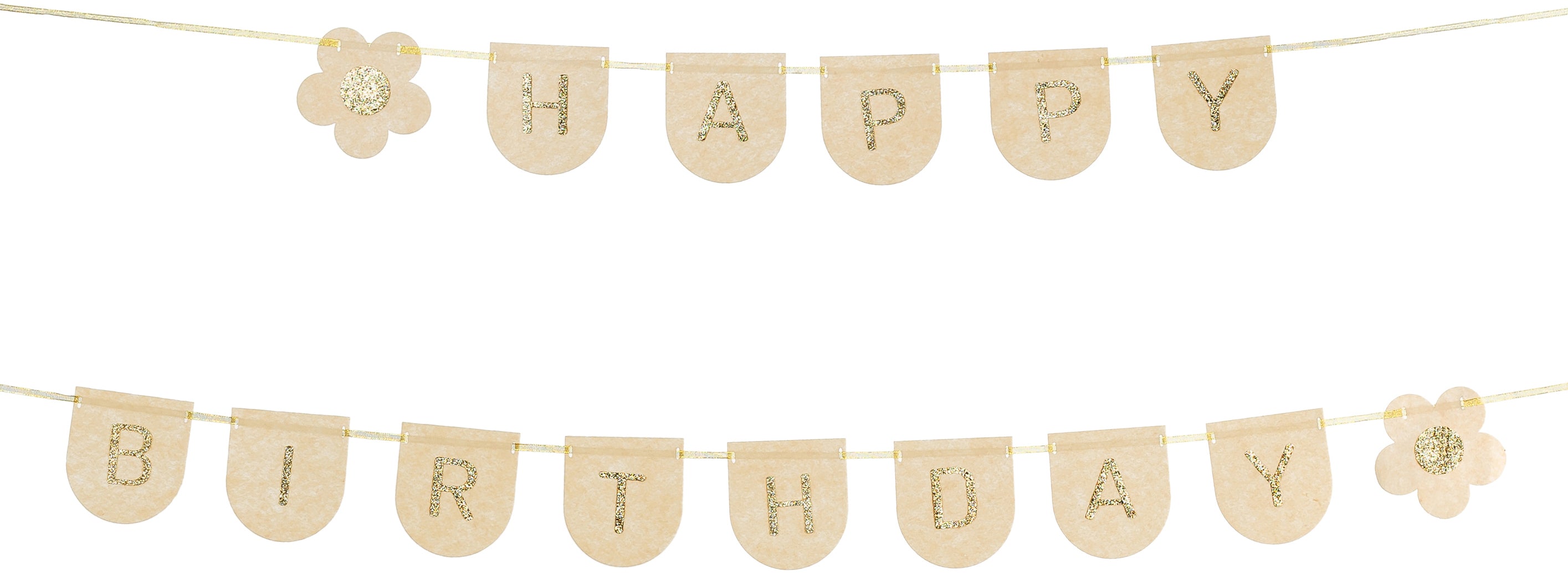 Partydeco Girlande Happy Birthday – rosa – 300 × 12 cm – Filz