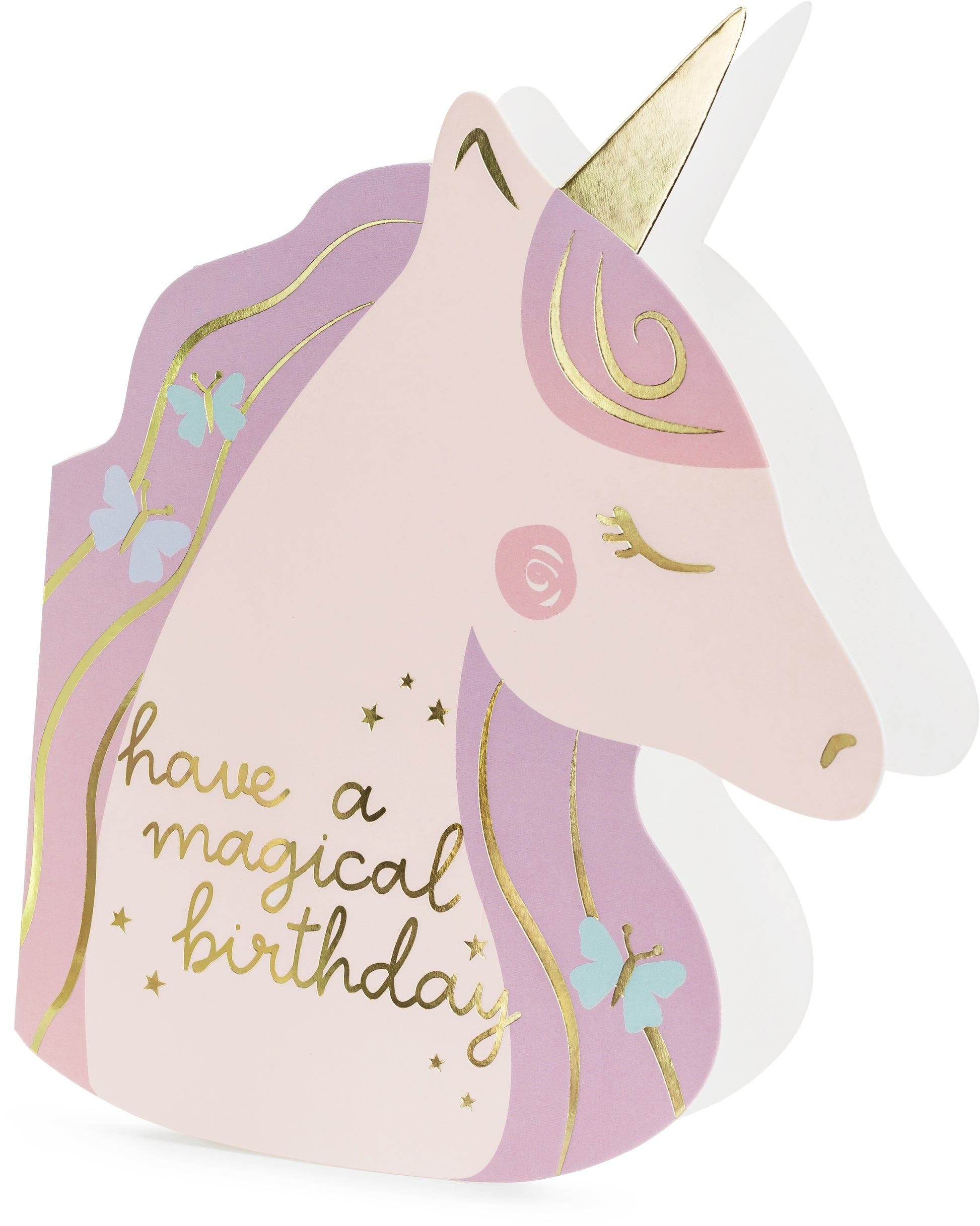 Partydeco Geburtstagskarte – 150 × 185 mm, mit Couvert, Einhorn, mehrfarbig – 1 Stk