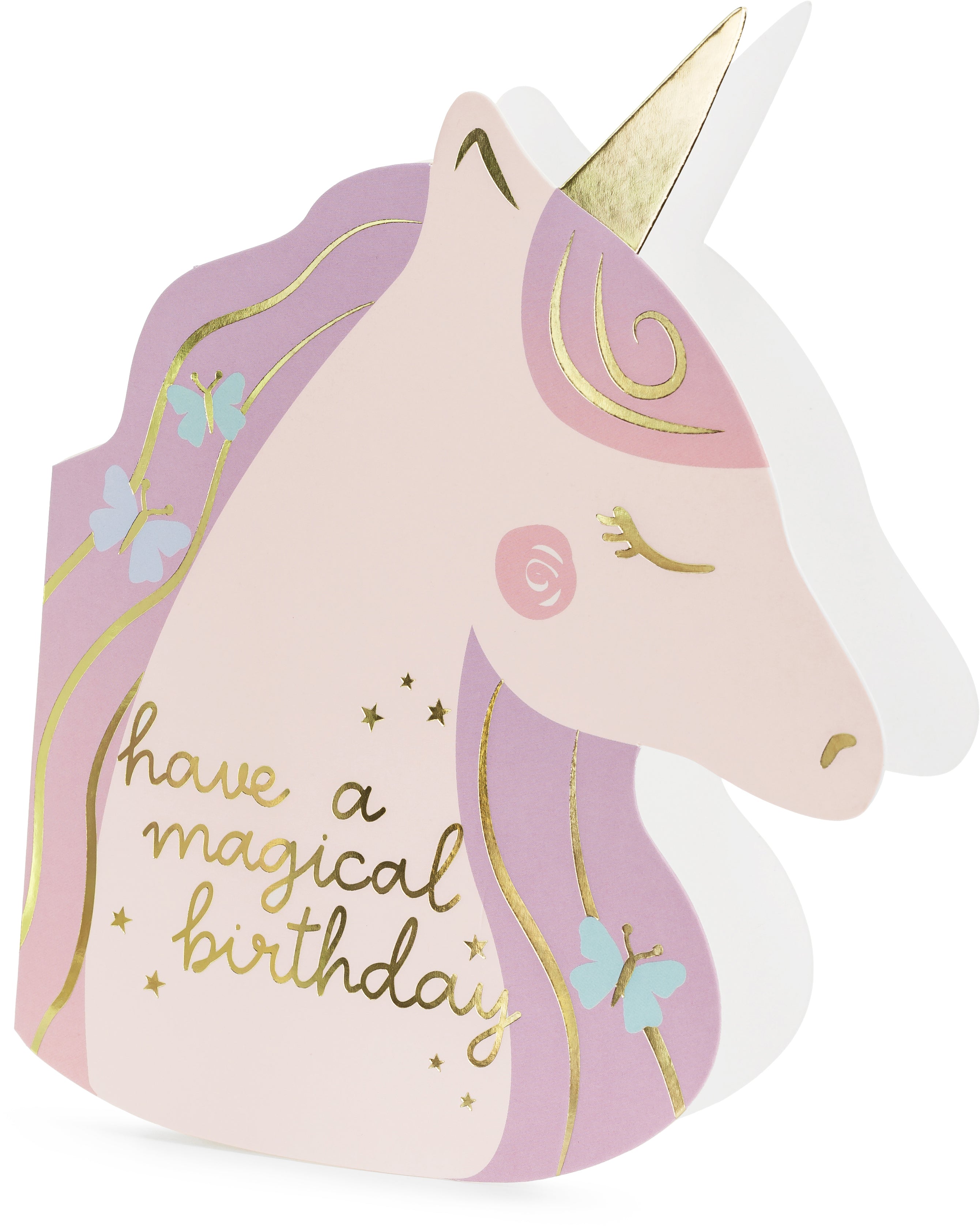 Partydeco Geburtstagskarte – 150 × 185 mm, mit Couvert, Einhorn, mehrfarbig – 1 Stk