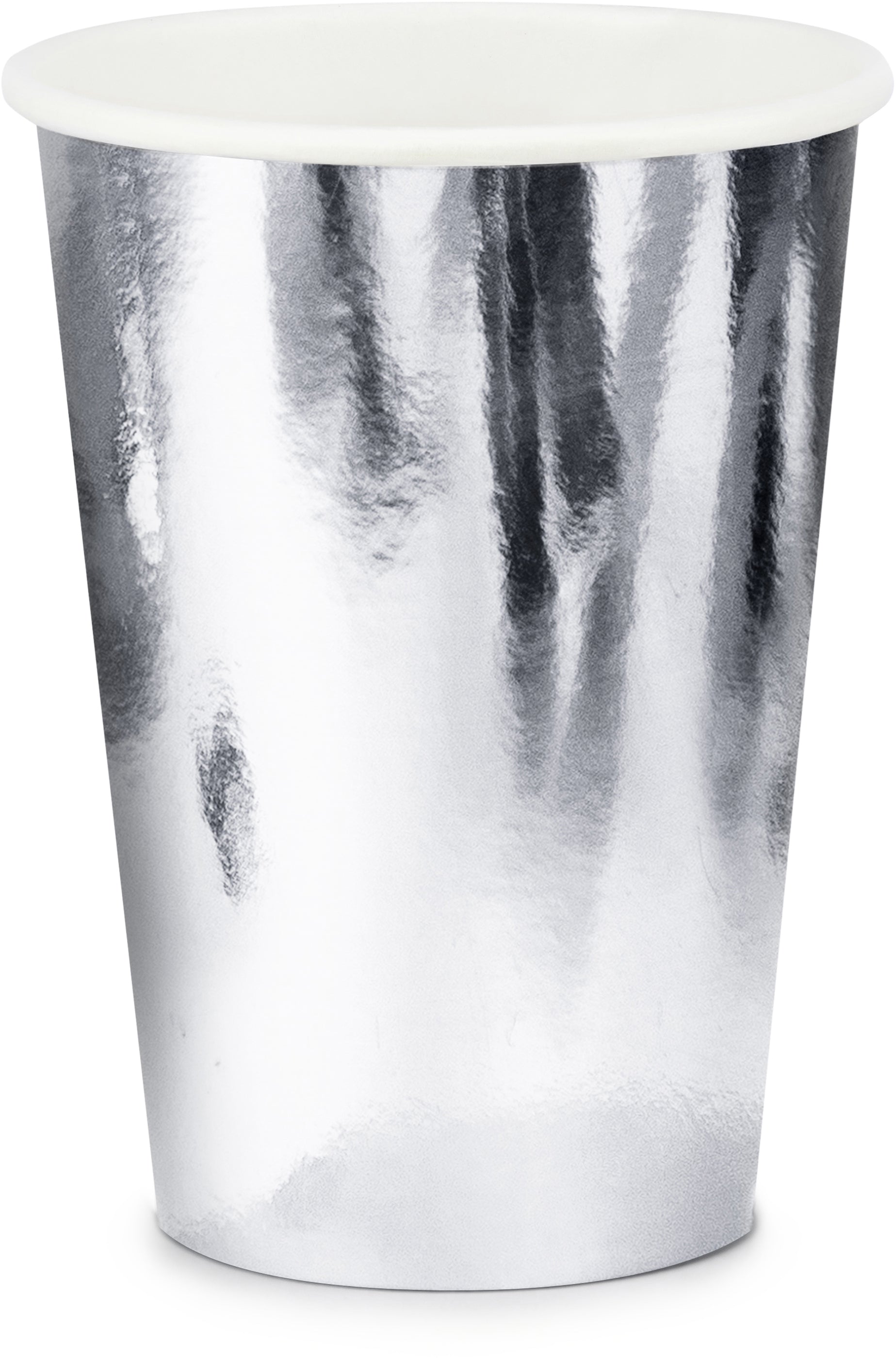 PartyDeco Becher, Papier/Karton – 2,2 dl, Silber – 6 Stk.
