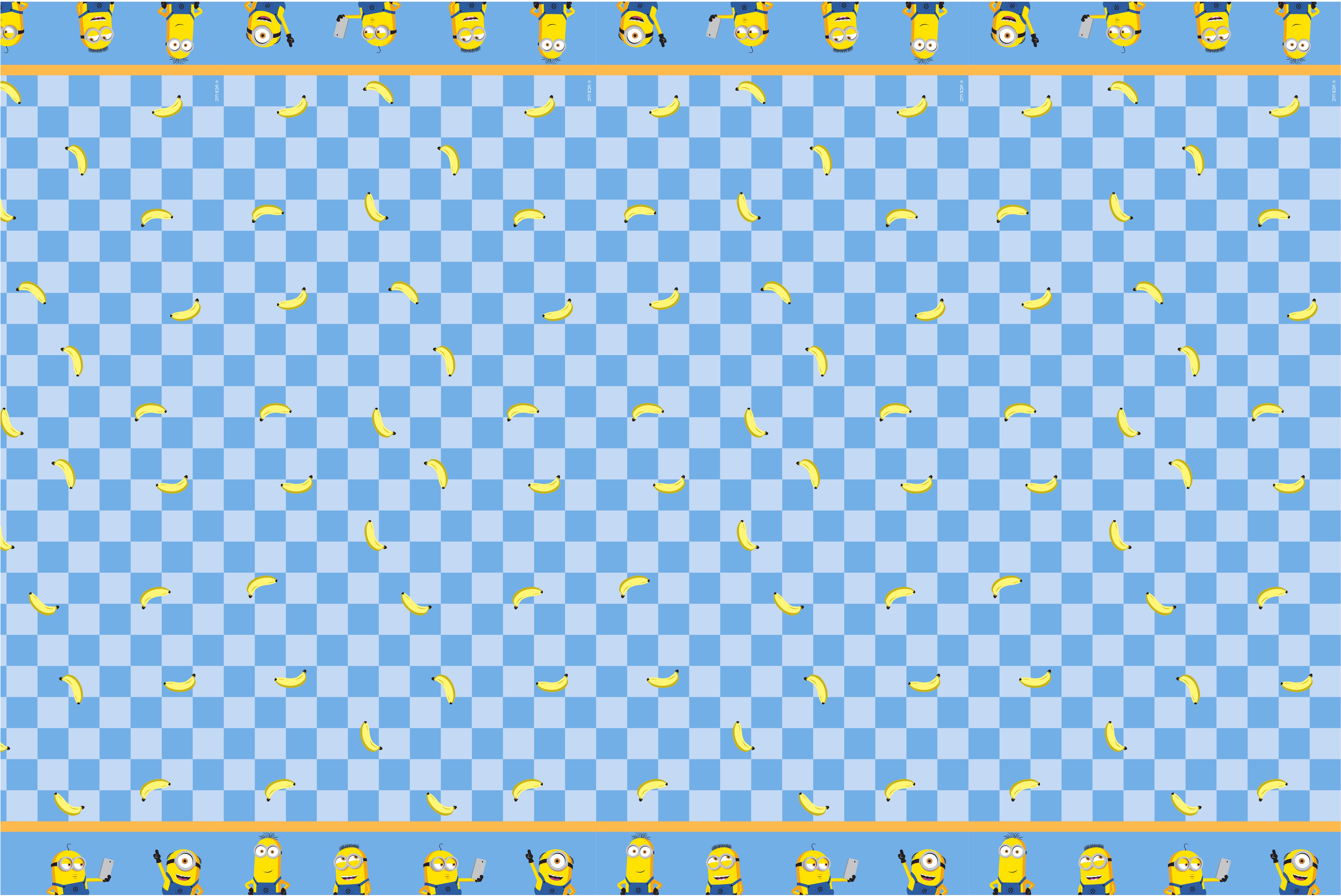 Partydeco Tischdecke – 17×37 cm, Papier, Blau/Gelb, Minions