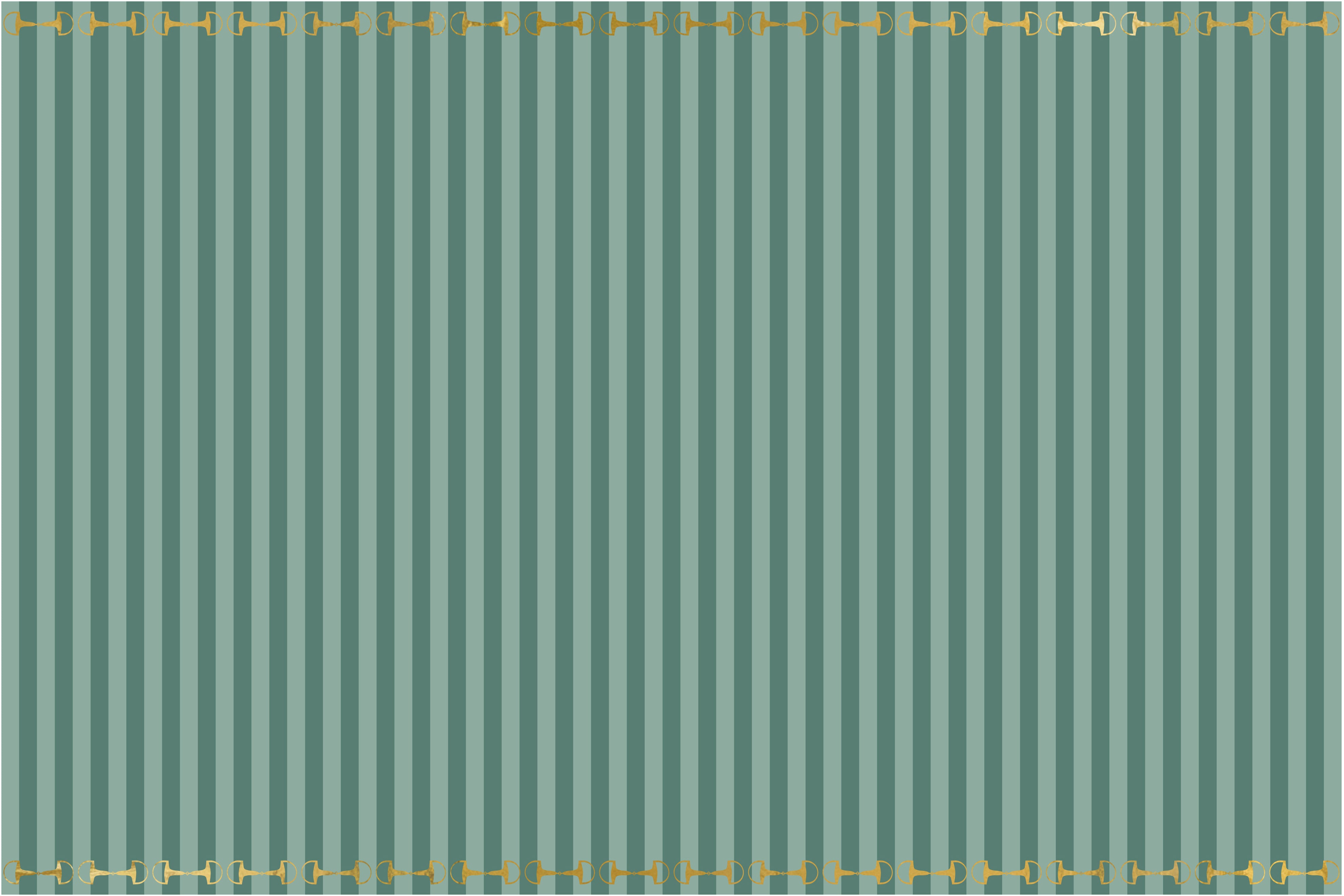 Partydeco Tischdecke Steigbügel – Grün/Gold – 180 × 120 cm – Kunststoff