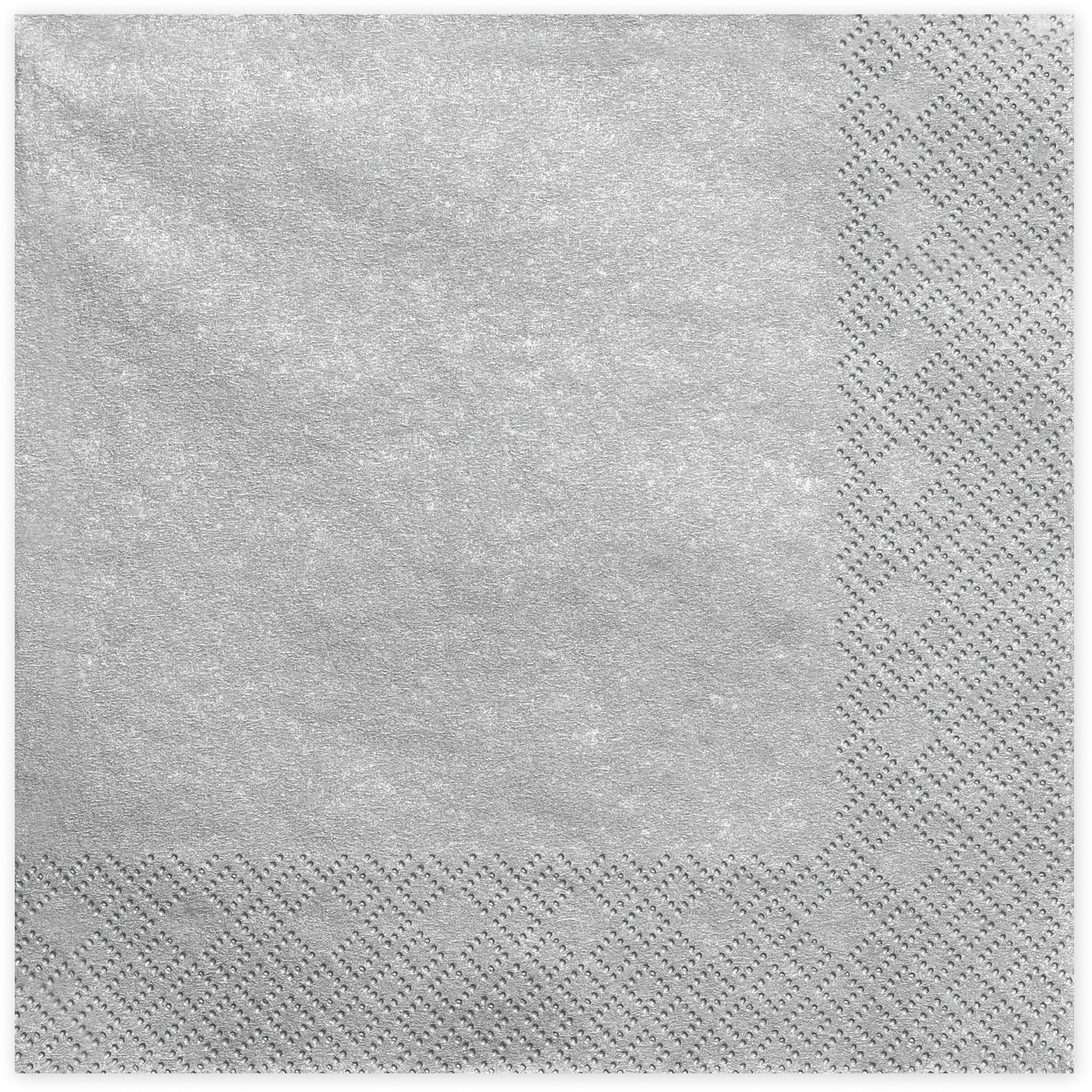 Partydeco Servietten, 33 × 33 cm, silber – 20 Stk.