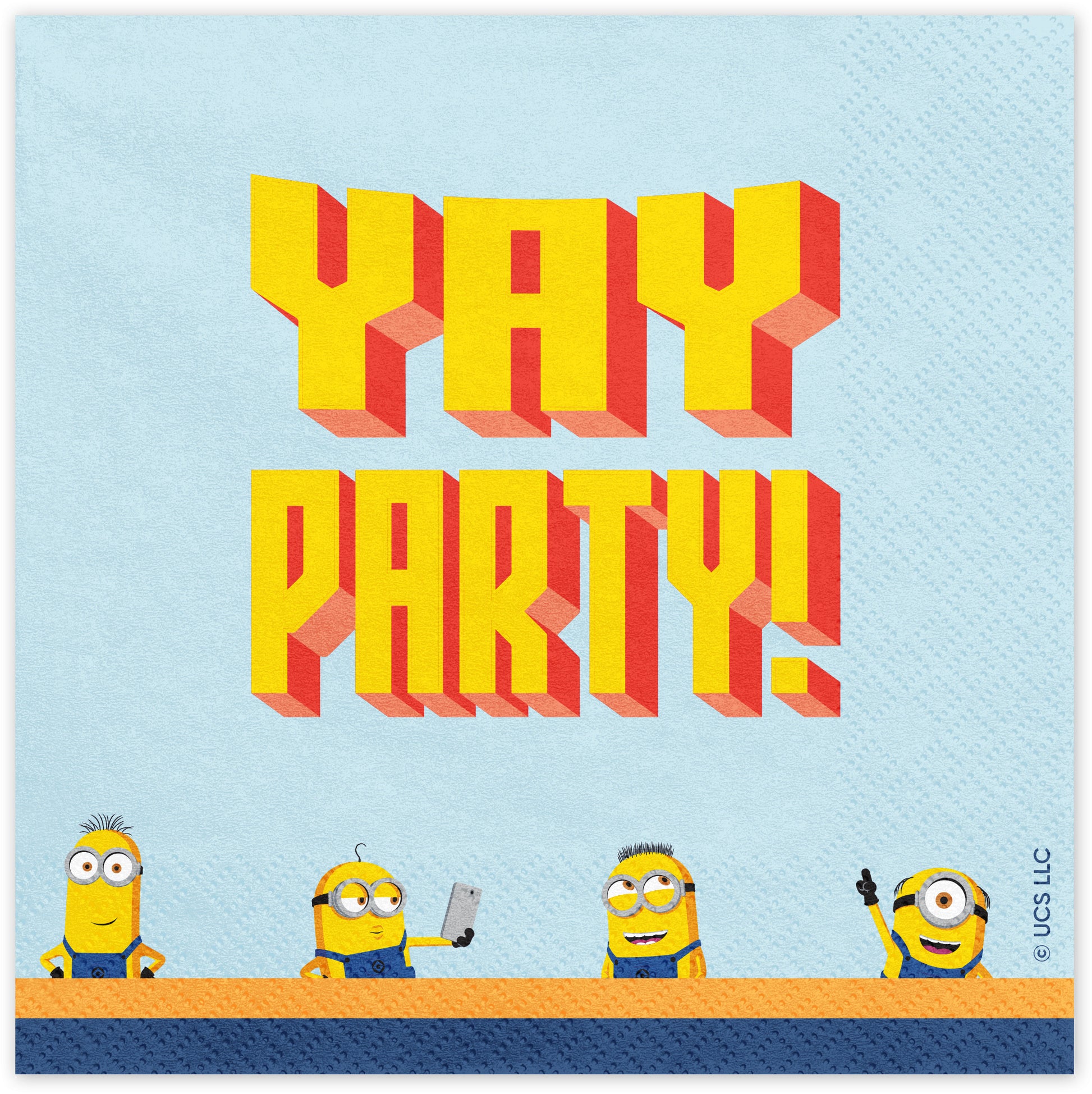 Partydeco Servietten Minions, 33 × 33 cm – 20 Stk.