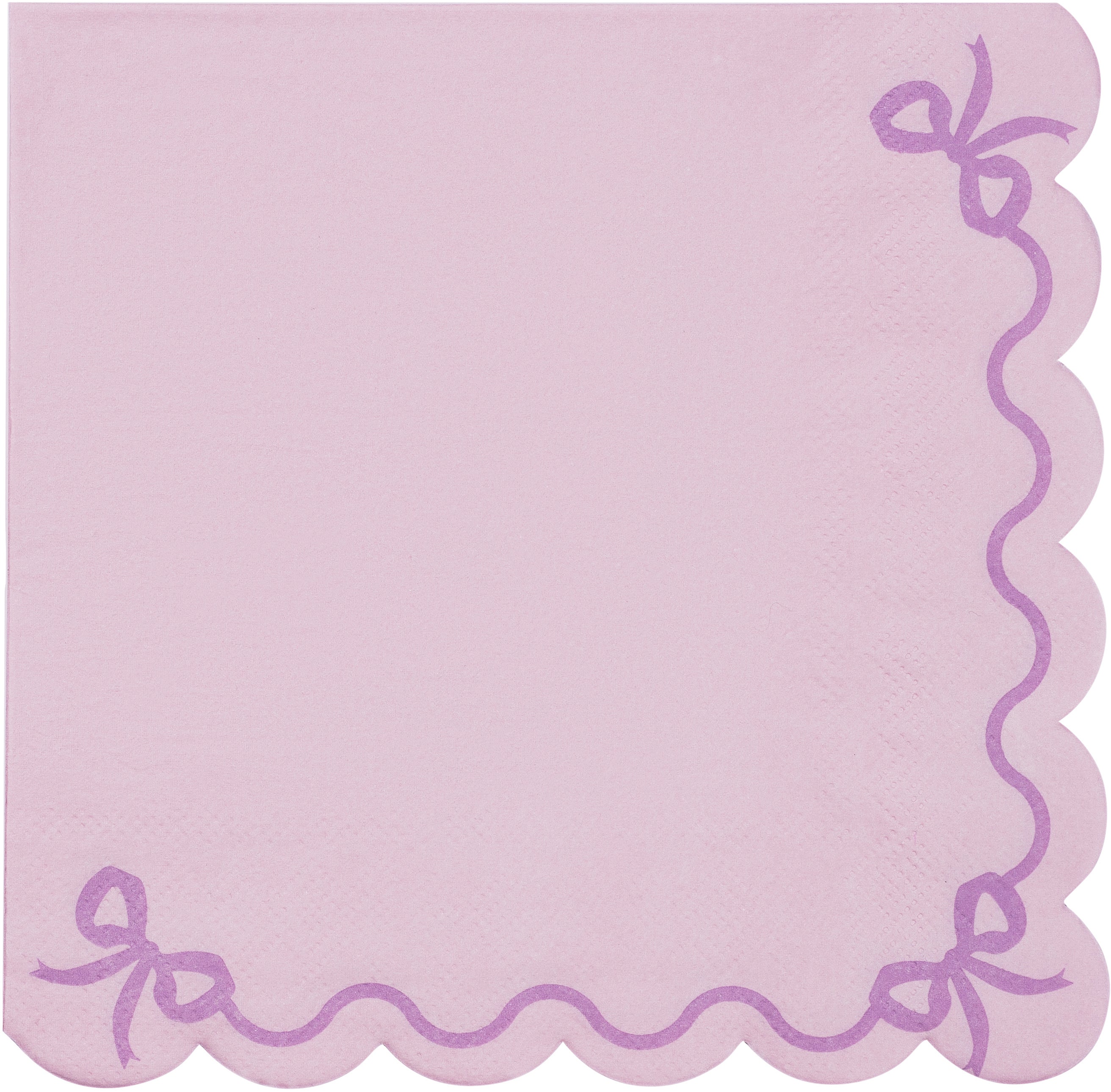 Partydeco Servietten Rüschen Lila – 33 × 33 cm – 12 Stück