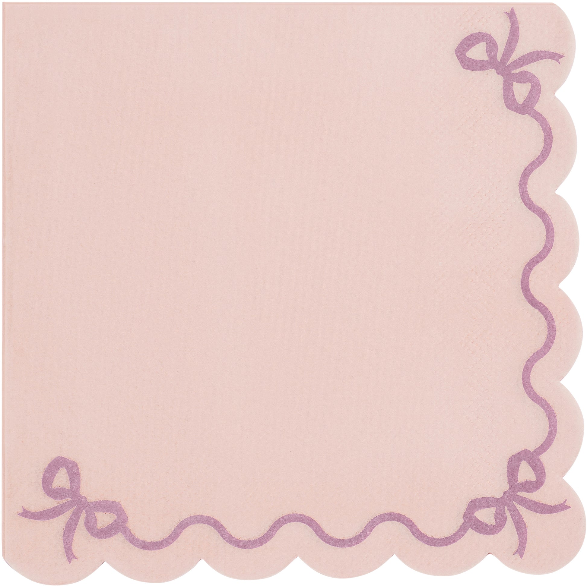 Partydeco Servietten mit Rüschensaum Rosa – 33 × 33 cm – 12 Stück