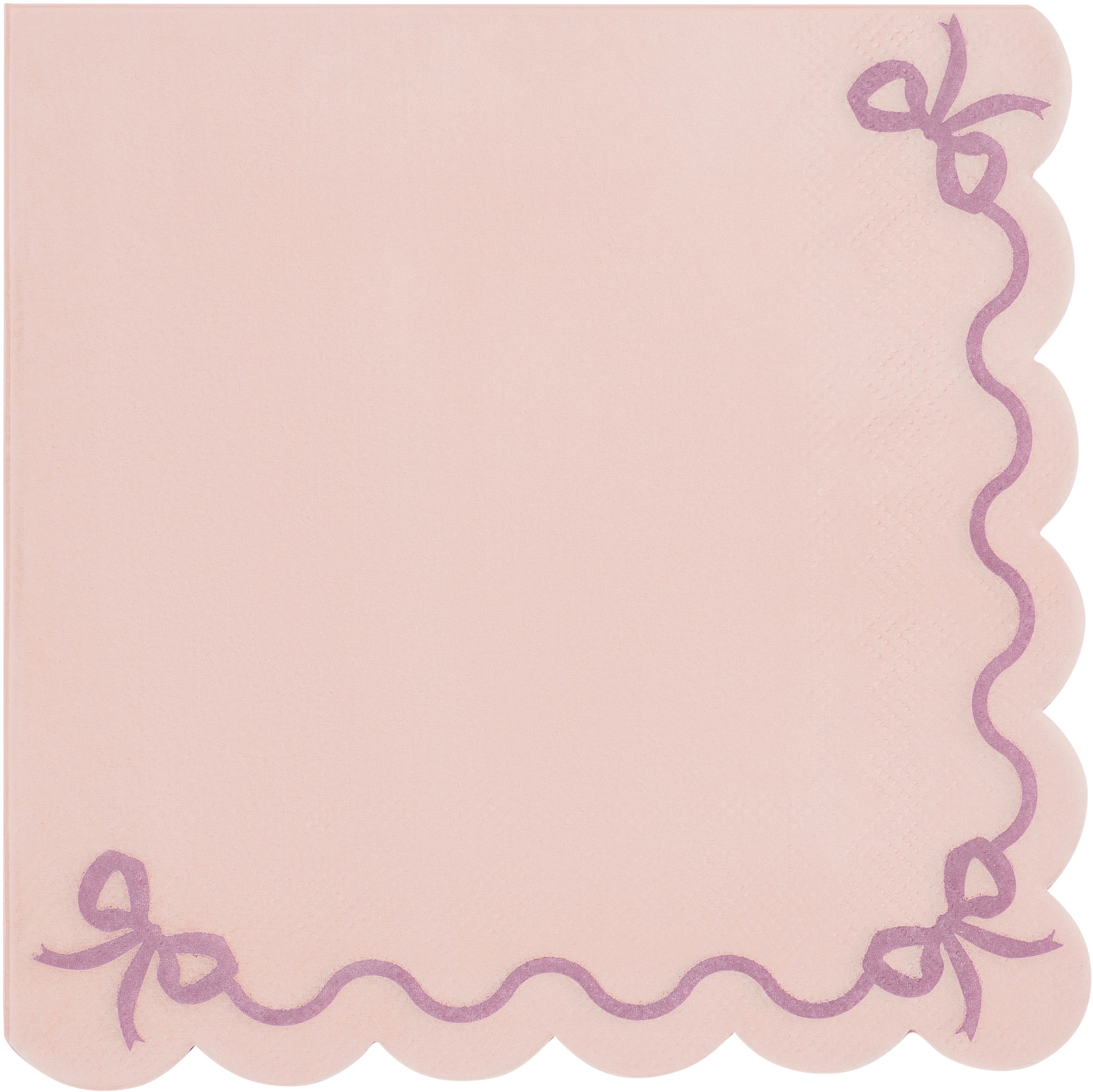 Partydeco Servietten mit Rüschensaum Rosa – 33 × 33 cm – 12 Stück