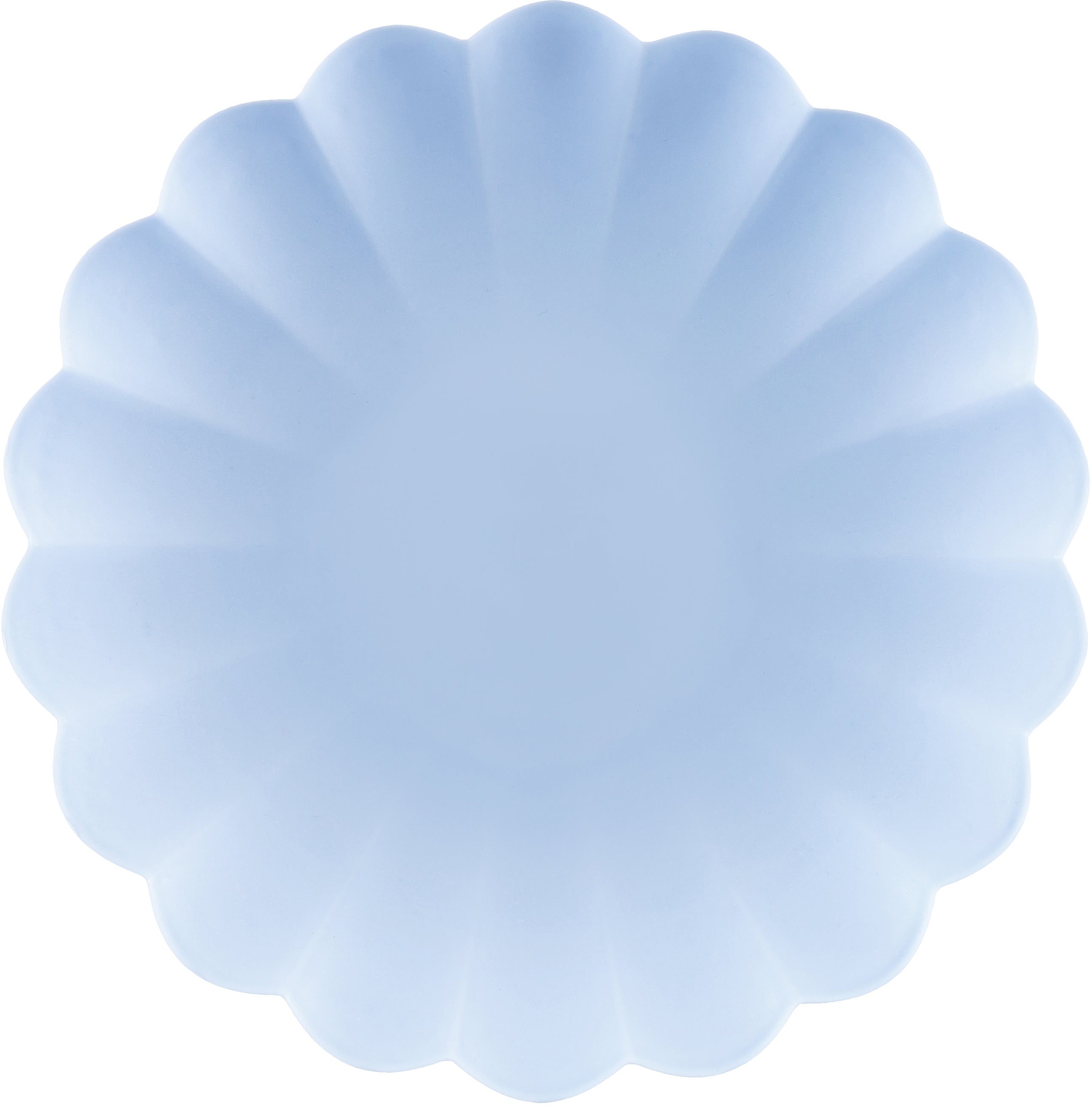 Partydeco Teller Rüsche – 4er Set, Ø 23,0 cm, Kunststoff, Hellblau