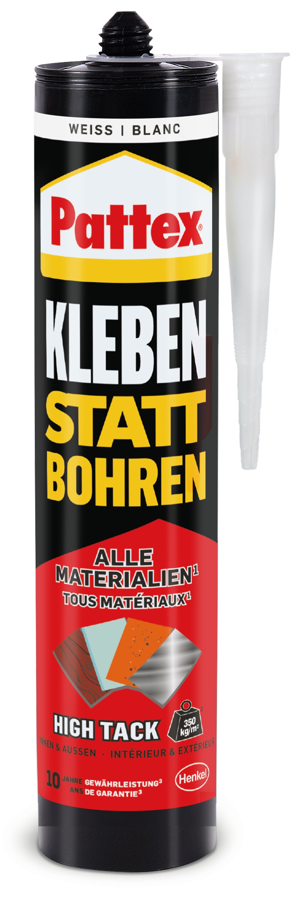 Pattex High Tack Montagekleber 45-900-35 – weiss – für Holz, Keramik, Beton