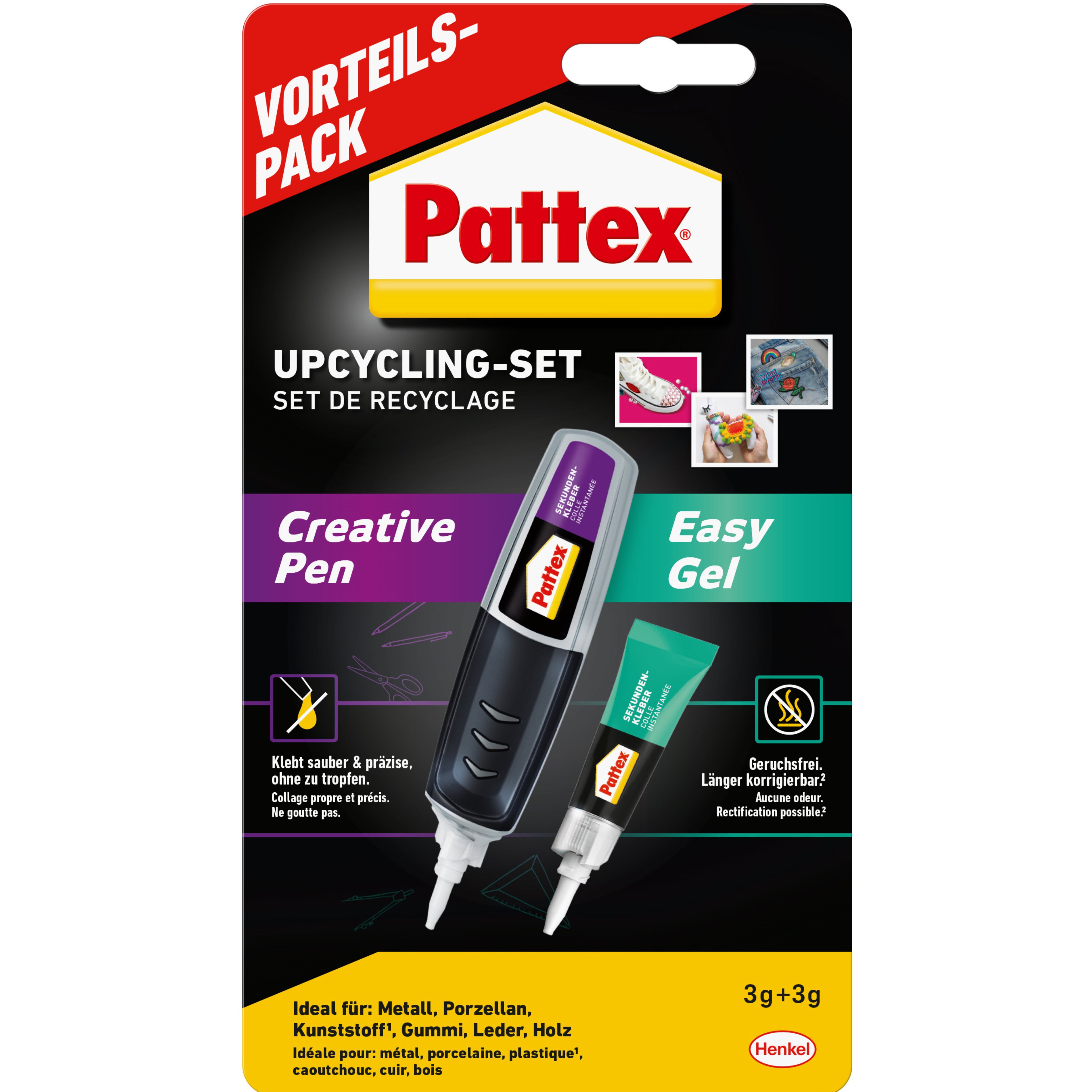 Pattex Upcycling-Reparatur-Set extra stark – für Metall, Porzellan, Kunststoff …