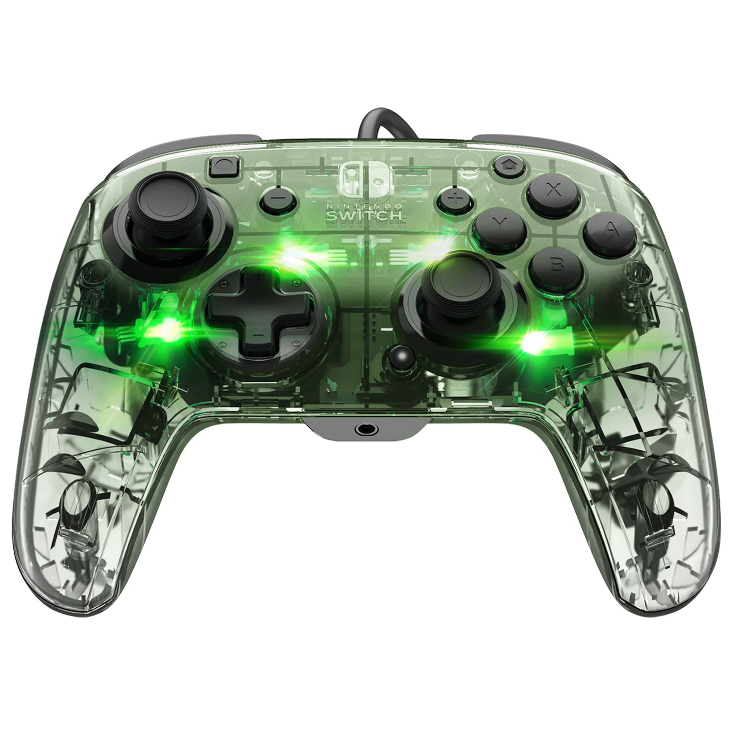 PDP Gamepad Afterglow Deluxe+ – für Nintendo Switch, Nintendo Switch OLED, USB (kabelgebunden), transparent