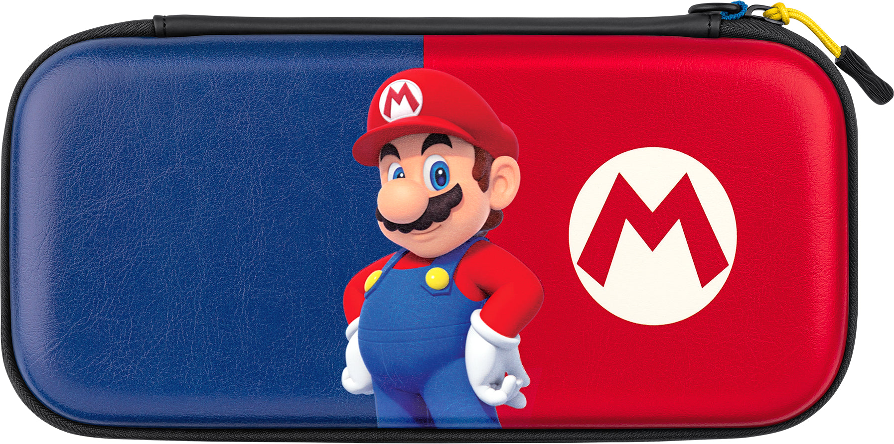 PDP Hartschalenetui – Ständer, Reissverschluss – für Switch/Switch Lite/Switch OLED – Blau/Rot – Mario