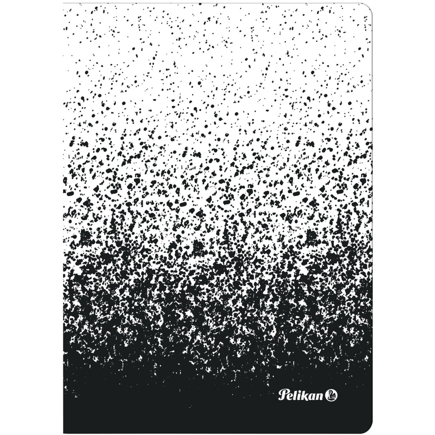 Pelikan Notizbuch – A6 – kariert – 80 Blatt – 70 g/m², abgerundete Ecken, partieller UV-Lack, schwarz/weiss