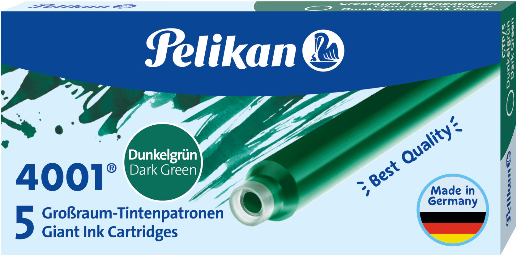 Pelikan GTP/5 Füllhalter-Patronen – Grün, 5er-Pack