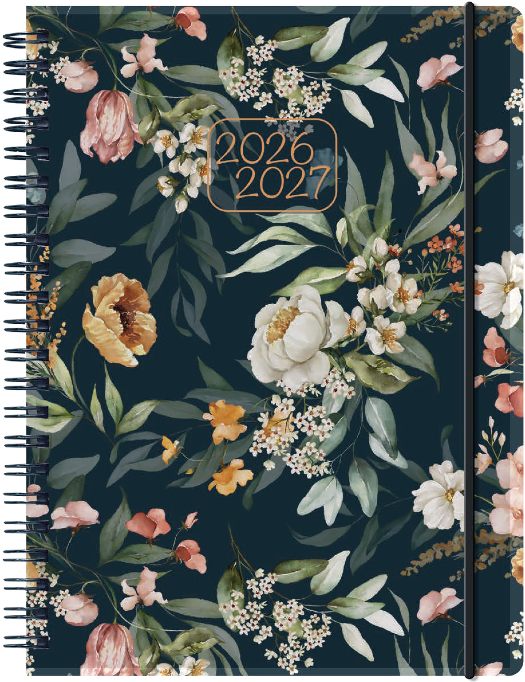 Pelikan Must Have – Schulagenda 2026/27, 1 Woche/2 Seiten, 15,5 × 20,0 cm, Spiralbindung, Flowers