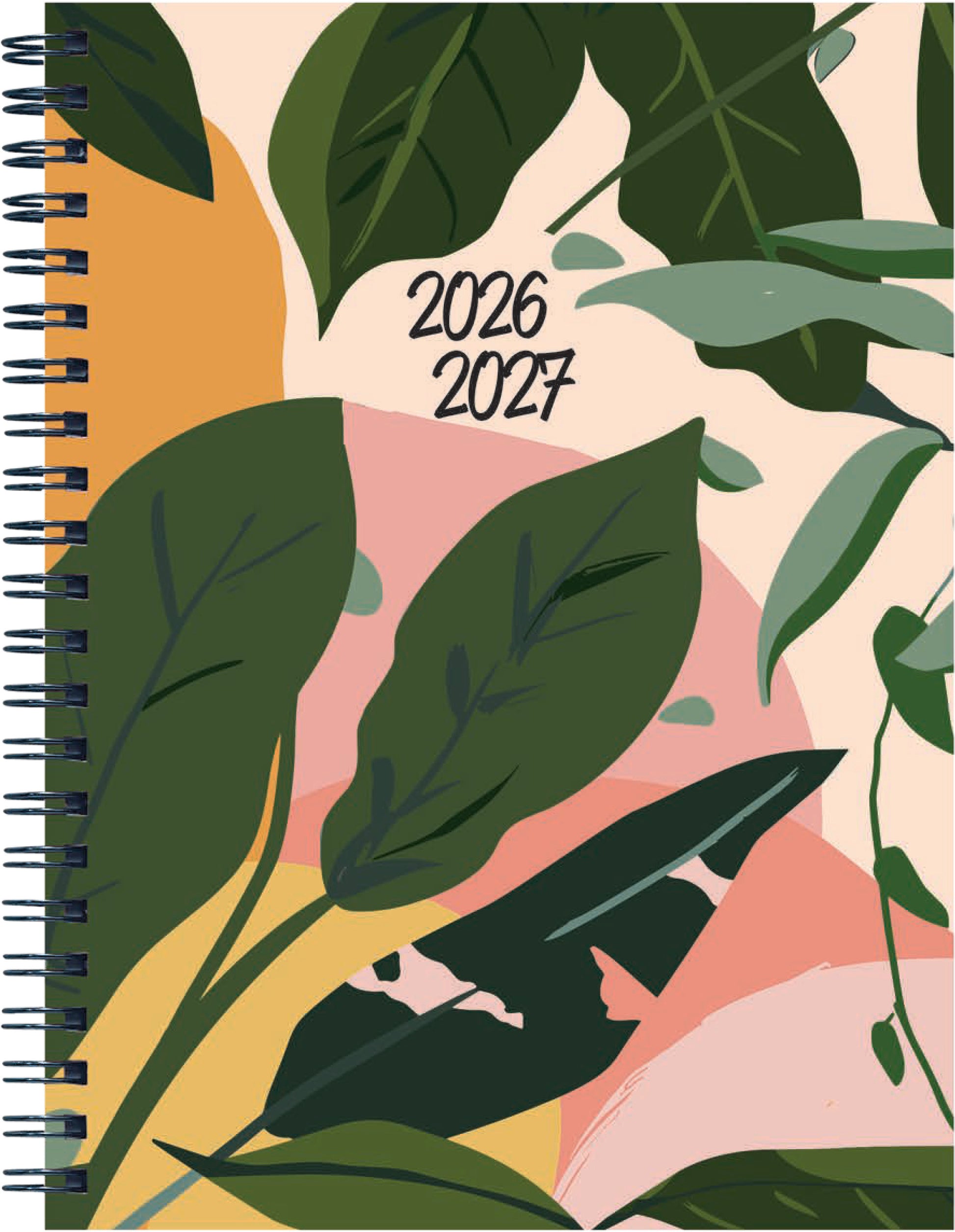 Pelikan Nature – Schulagenda 2026/27, 1 Woche/2 Seiten, 15,5 × 19,9 cm, Spiralbindung, mehrsprachig d/f/i/gb