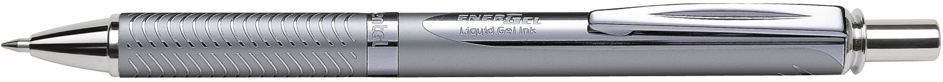 Pentel EnerGel Sterling BL407-C – Tintenroller, 0,7 mm, Blau, Aluminium, Silber