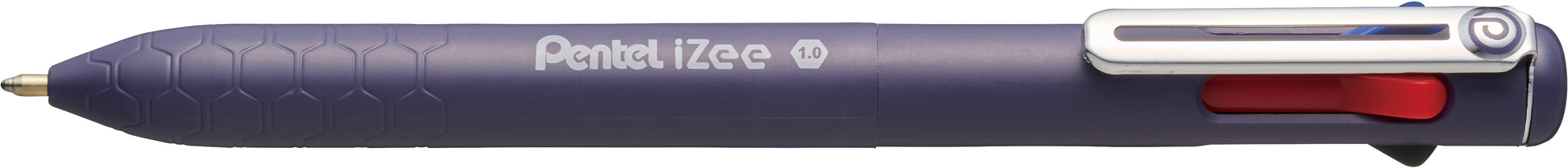 Pentel iZee Multifunktions-Kugelschreiber – 4 Farben (Schwarz, Blau, Rot, Grün), Spitze 1,0 mm, Druck