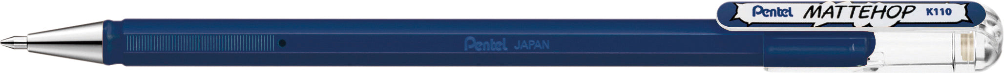 Pentel Mattehop K110-VCAX – Tintenroller, 0,5 mm, marineblau, wasserfest