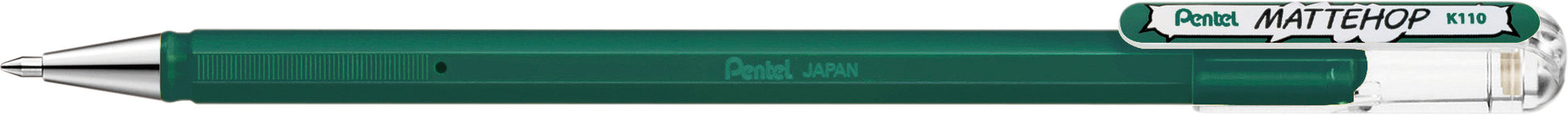 Pentel Mattehop Gelschreiber – Dunkelgrün, Spitze 0,5 mm, Wasserfest