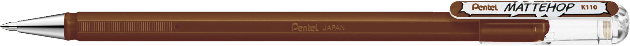 Pentel Mattehop K110-VEX – Tintenroller, 0,5 mm, braun, wasserfest
