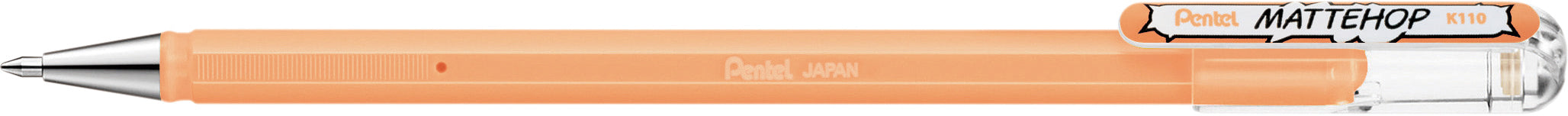 Pentel Mattehop K110-VF3X – Tintenroller, 0,5 mm, blassorange, wasserfest