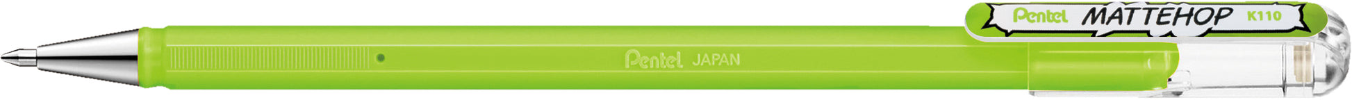Pentel Mattehop Gelschreiber – gelbgrün, Spitze 0,5 mm, wasserfest, dokumentenecht