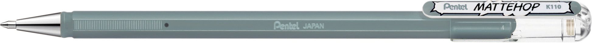 Pentel Mattehop K110-VNX Gelschreiber – grau, Spitze 0,5 mm, wasserfest