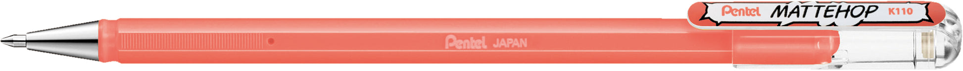 Pentel Mattehop K110-VP2X – Tintenroller, 0,5 mm, Koralle, wasserfest