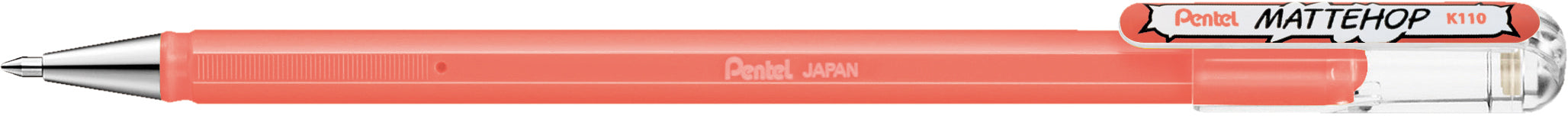 Pentel Mattehop K110-VP2X – Tintenroller, 0,5 mm, Koralle, wasserfest