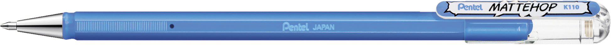 Pentel Mattehop K110-VSX – Tintenroller, 0,5 mm, hellblau, wasserfest