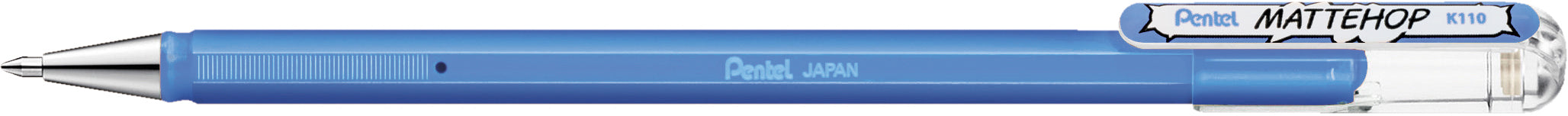 Pentel Mattehop K110-VSX – Tintenroller, 0,5 mm, hellblau, wasserfest
