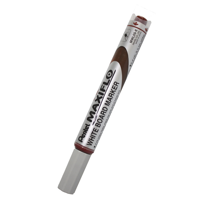 Pentel MAXIFLO MWL5S-E Whiteboard-Marker – Rundspitze 4 mm, Braun, trocken abwischbar – für Whiteboards