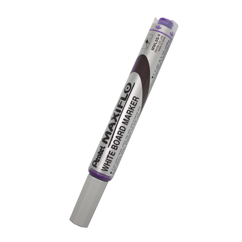Pentel Whiteboard-Marker – Rundspitze 4 mm, Violett, Trocken abwischbar – Für Whiteboards und Flipcharts