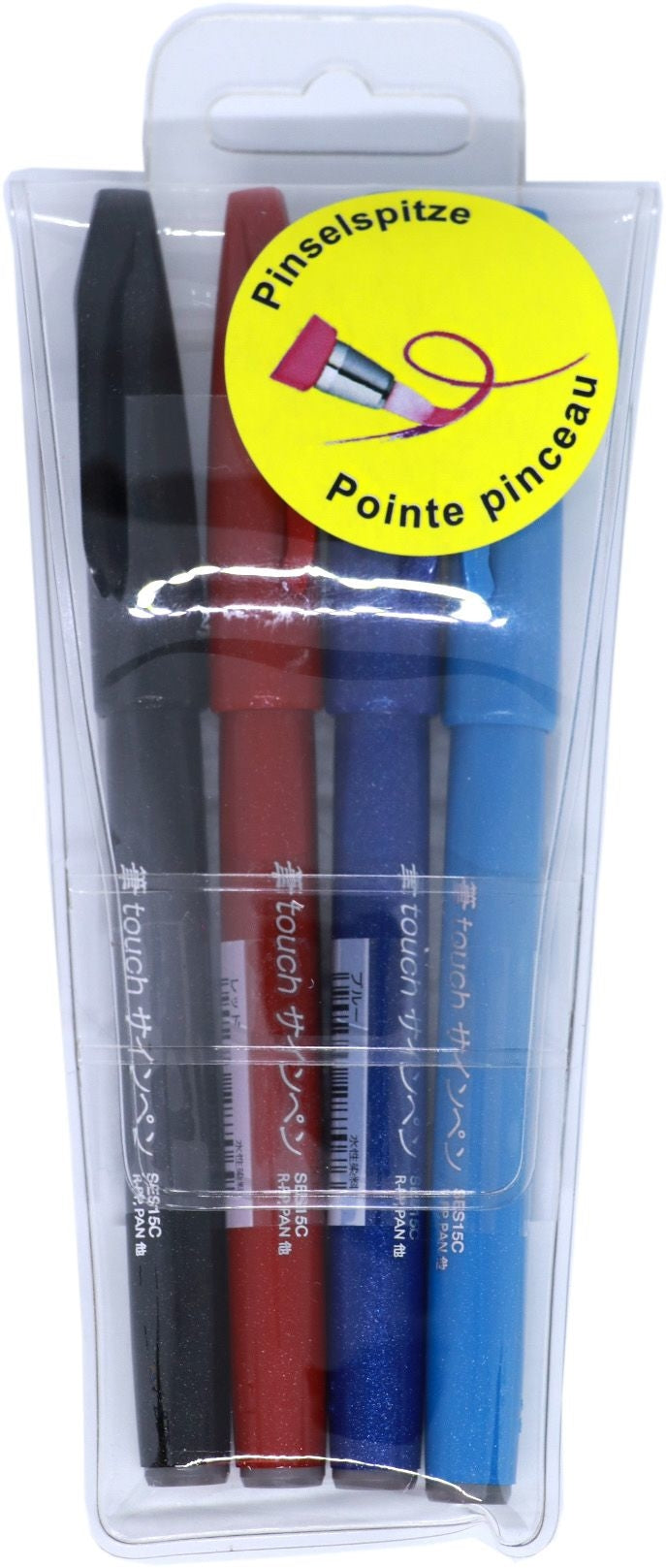 Pentel SES15C-4 Brush Pen – Pinselspitze, 4 Stk.