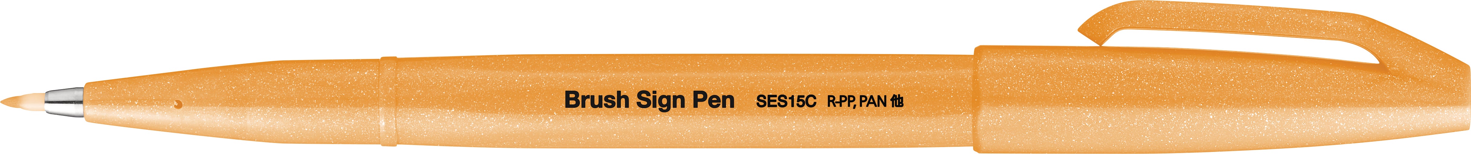 PentelArts Brush Pen Neon – Pinselspitze, 0,3–2,0 mm, wasserbasiert, neonorange