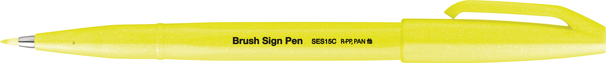 PentelArts Brush Pen – Pinselspitze, 0,3–2,0 mm, wasserbasiert, Neongelb