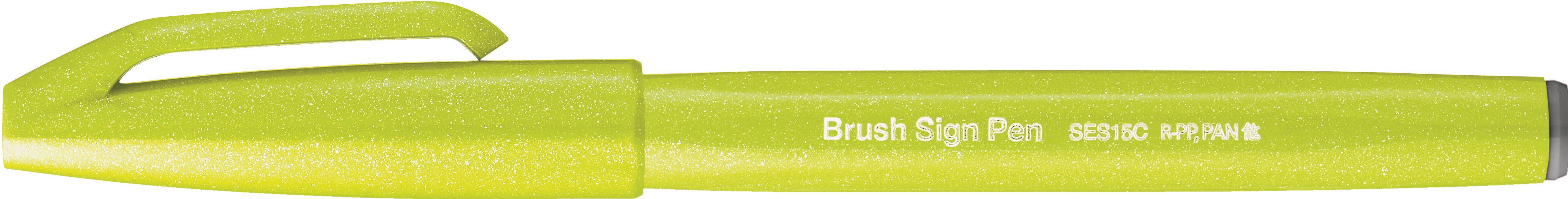 PentelArts SES15 Pinselstift – Pinselspitze, 0,3–2,0 mm, wasserbasiert, limonengrün