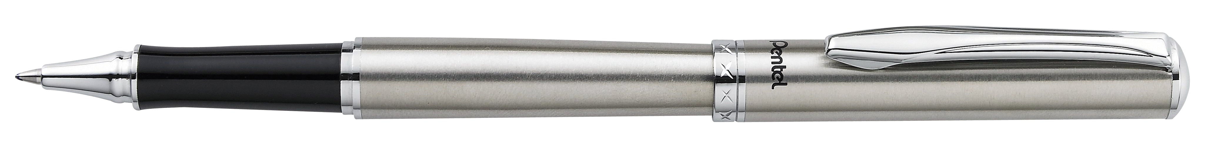 Pentel Energel Sterling XK600-A – Tintenroller, 0,7 mm, Edelstahl, Silber