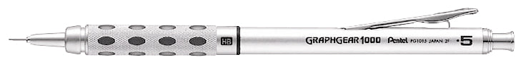 Pentel Graphgear XPG1015-A Druckbleistift – 0,5 mm – Aluminium – Silber