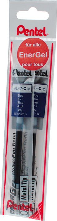 Pentel EnerGel LR7 Rollerpatrone – Blau, für Pentel EnerGel und Sterling Rollerball, 2er-Pack