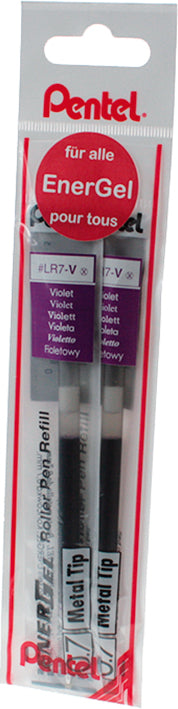 Pentel EnerGel BL77 YLR7-2VX Rollerpatrone – Violett, für Pentel EnerGel und Sterling Rollerball, 2er-Pack